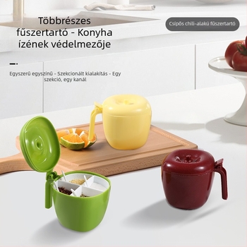 Műanyagból készült szilárd fűszer tartó, levehető és mosható, zárható nedvesség elleni sótartó, modern minimalista kialakítás
