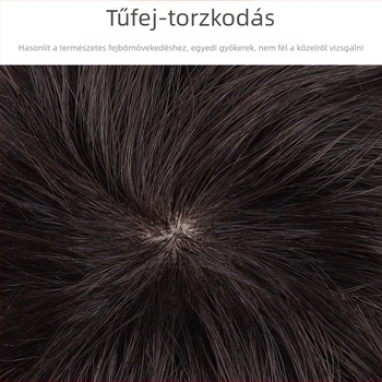 Rövid göndör paróka teljes sapkás kivitelben, természetes stílus, valódi emberi hajból, modell J09, nőknek, növeli a volument és elfedi az őszülést.