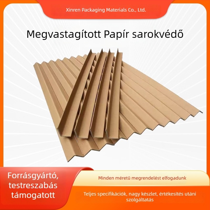 Megvastagított papírsarokvédők szállítási csomagoláshoz, ütközés elleni védelem