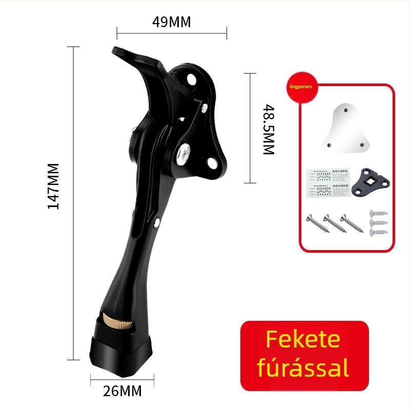 Ajtóstop gumírozott felsőrésszel, ötvözet testtel, modell 1, új kínai stílus