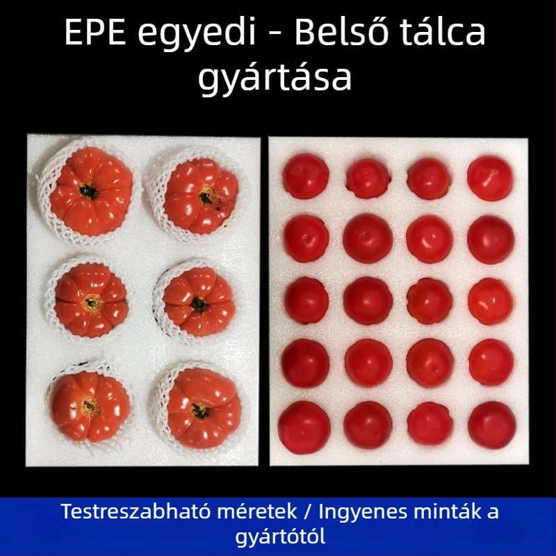 EPE gyöngypárnából készült lemez gyümölcsök és zöldségek számára — sarokvédő belső bevonat, anyag: EPE Pearl Cotton, sűrűség 17, vastagság választható