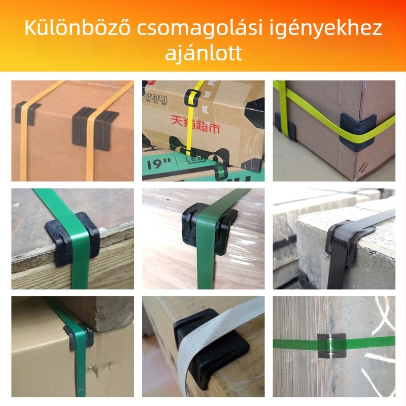 L alakú sarokvédők csomagoláshoz – kartondobozok, kő, üveg és bútorok számára; megerősítve a biztonságos sarok-rögzítéséhez.