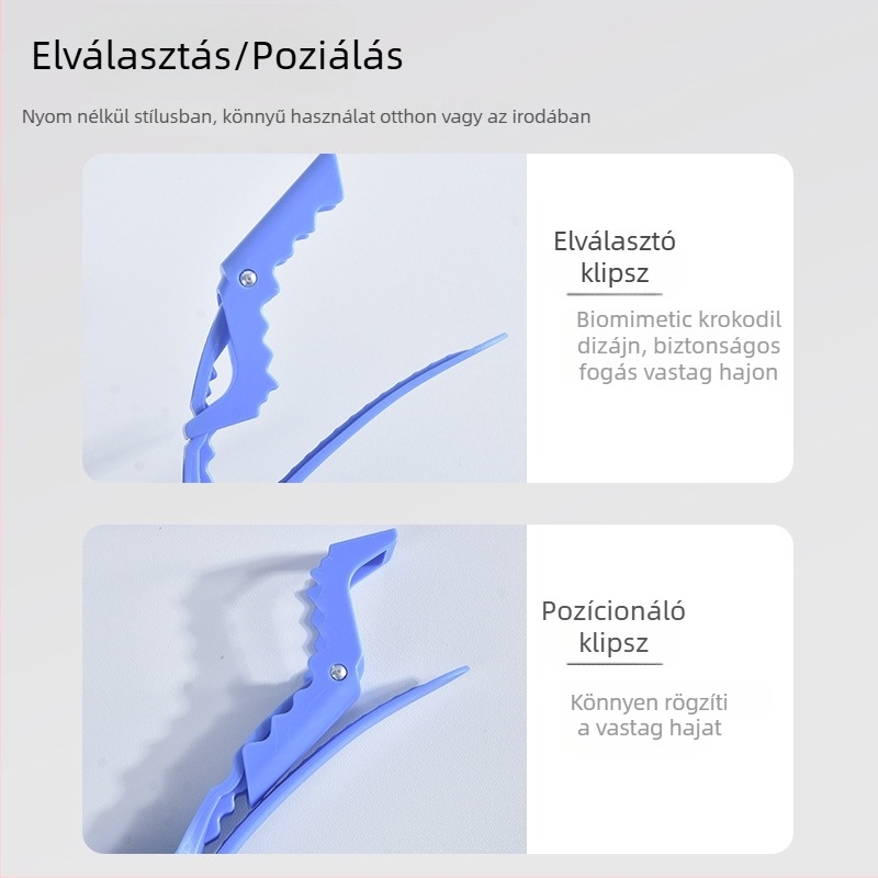 Marianne krokodil hajcsipesz – varratmentes kialakítás, könnyen használható a hajszálak szétválasztásához – Modell 9020