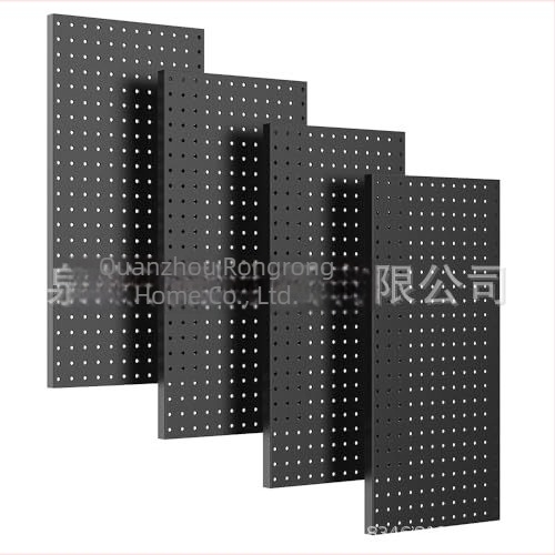 Szénacél pegboard falpanel, összecsukható és mozgatható, beépített csavaros rögzítés, 8+ szintű, fali szervező
