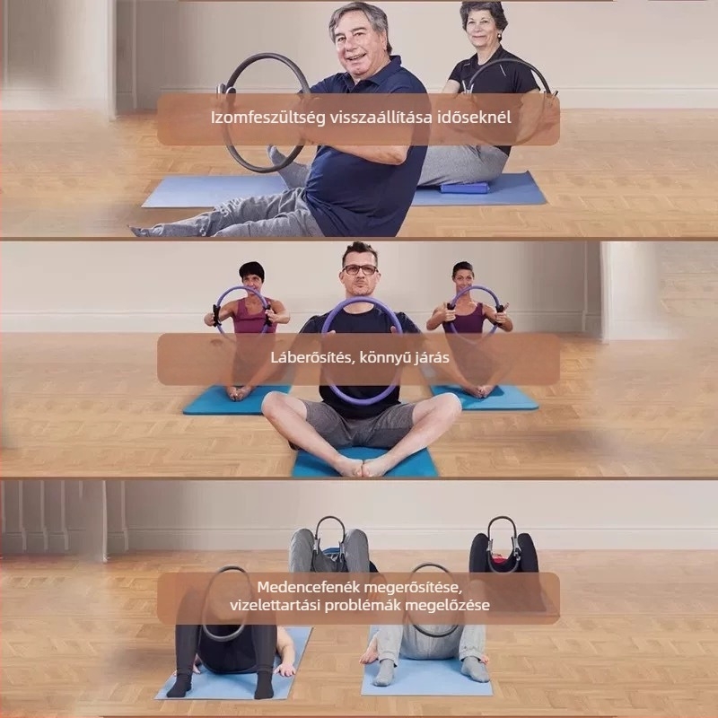 Pilates gyűrű, Fun márka, PLT-236 modell – Jóga kiegészítő otthoni edzéshez és lábizmok edzéséhez