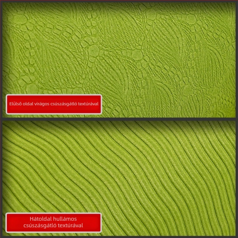 Mini jóga matrac sík tartóval, haskerék, térdpárna, ütéscsillapító és csúszásmentes felület, TPE anyag, 38×24 cm, 10 mm vastagság