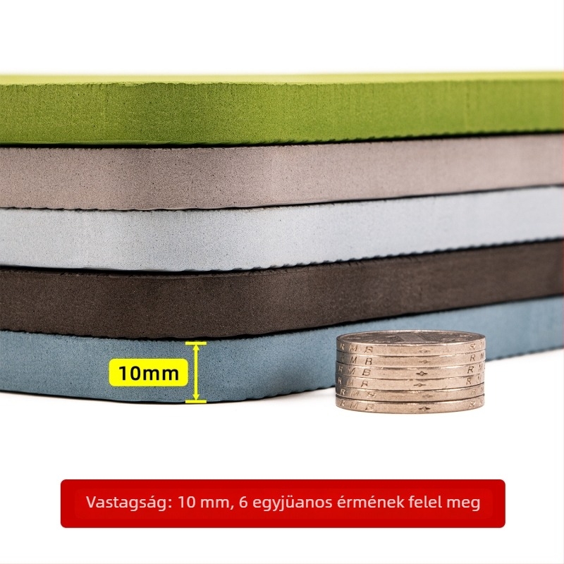 Mini jóga matrac sík tartóval, haskerék, térdpárna, ütéscsillapító és csúszásmentes felület, TPE anyag, 38×24 cm, 10 mm vastagság