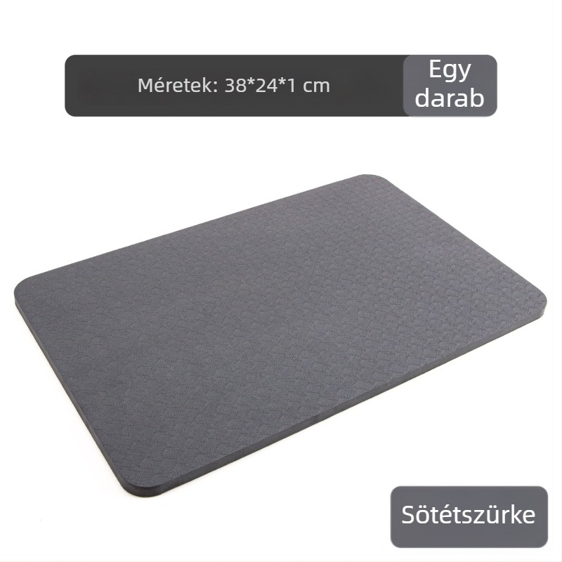 Mini jóga matrac sík tartóval, haskerék, térdpárna, ütéscsillapító és csúszásmentes felület, TPE anyag, 38×24 cm, 10 mm vastagság