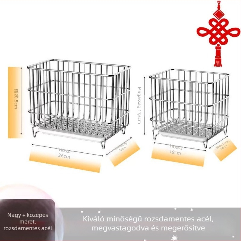 Konyhai vágódeszka tároló kosár, rozsdamentes acélból készült vízelvezető tartó, munkalapra illeszkedő