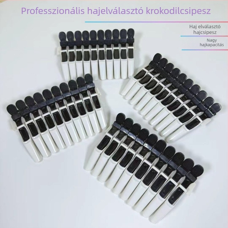 Aligátor hajcsipeszek festéshez és szakaszoláshoz – professzionális szalonklippek