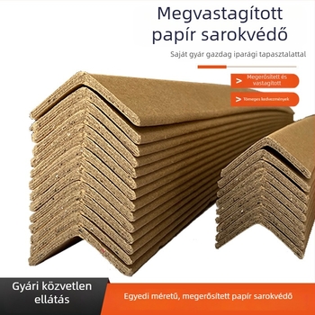 L-formájú sarkvédők kraft papírból, méretek 40×40×4 és 50×50×5, csomagoláshoz
