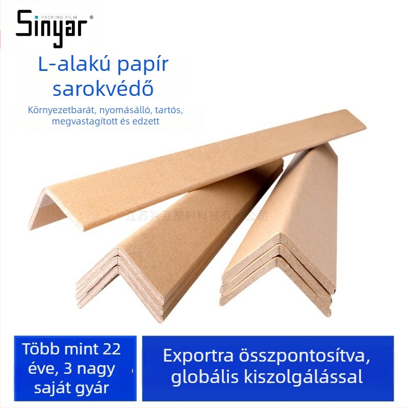 L-alakú karton sarokvédő, megerősített élvédő csomagoláshoz