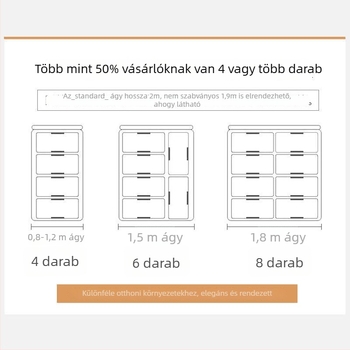 Ágy alatti tárolódoboz, téglalap alakú, fedéllel, 10 cm magas, kapacitás 1000 L+.