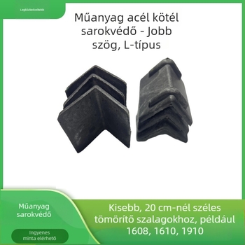 L alakú élvédő műanyag-acél ötvözetből készült csomagoló védő; sarokvédő; alkalmas padlókra, téglákra, kövekre, fára és kartonra.