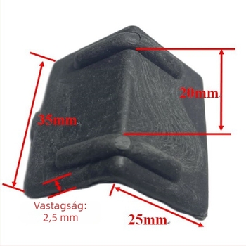L alakú élvédő műanyag-acél ötvözetből készült csomagoló védő; sarokvédő; alkalmas padlókra, téglákra, kövekre, fára és kartonra.