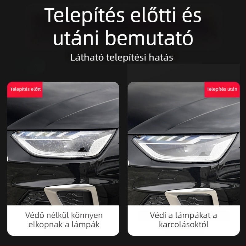 TPU fényszórófilm Aodi A3/A4 S3/4-hez – automatikus javítás, karcolásálló és kopásálló