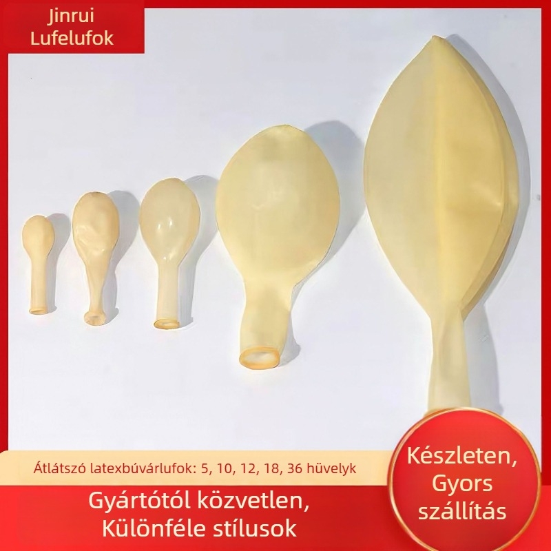 Dekoratív latex ballonok, kerek alakúak, nyomtatott logóval, esküvői dekorációhoz