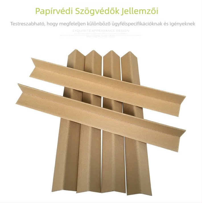 L alakú papírsarokvédő, Kraft papírból, Senyun márka, logónyomtatás