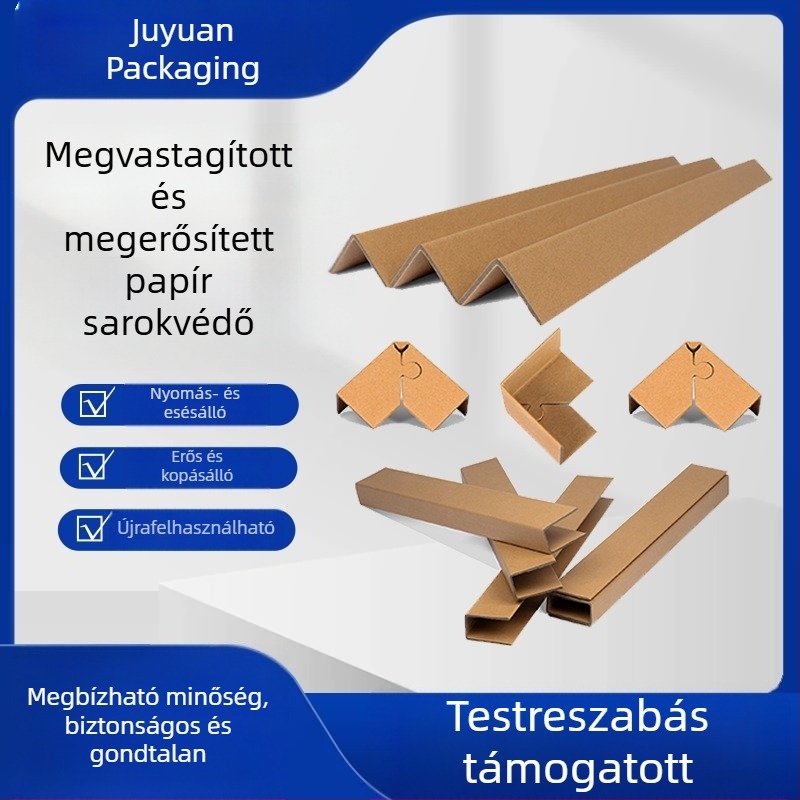 Papírból készült sarkvédő bútorokhoz, L- és U-formájú, ütésálló, vastagított és megkeményített, testreszabható