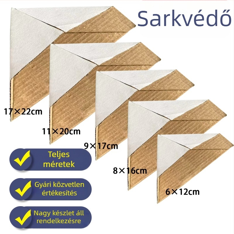 L-alakú sarkvédő papír fényképkeretekhez és mérőórák dobozaihoz
