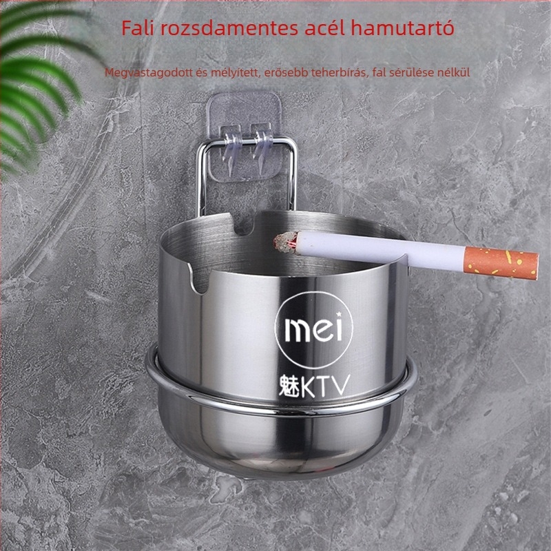 Fali hamutál rozsdamentes acélból, logó nyomtatási lehetőség, perforáció nélküli kivitel