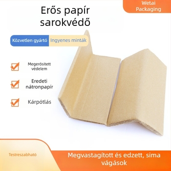Megvastagított papírból készült L-alakú sarkvédő bútorcsomagoláshoz és ütés elleni védelem