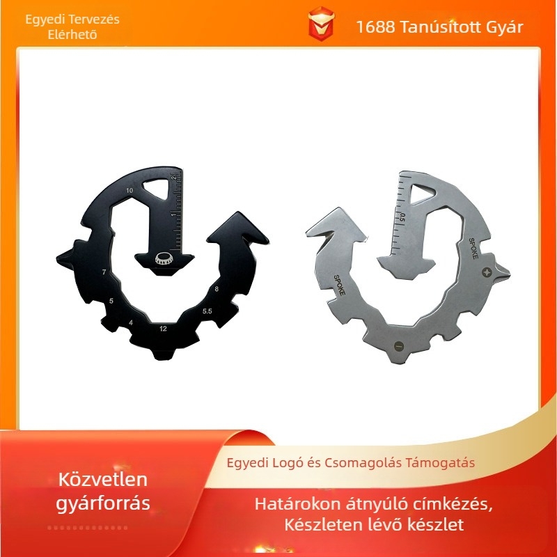 15 az 1-ben EDC eszközkártya — rozsdamentes acél, többfunkciós eszköz kültérre, otthonra és gyűjteménybe