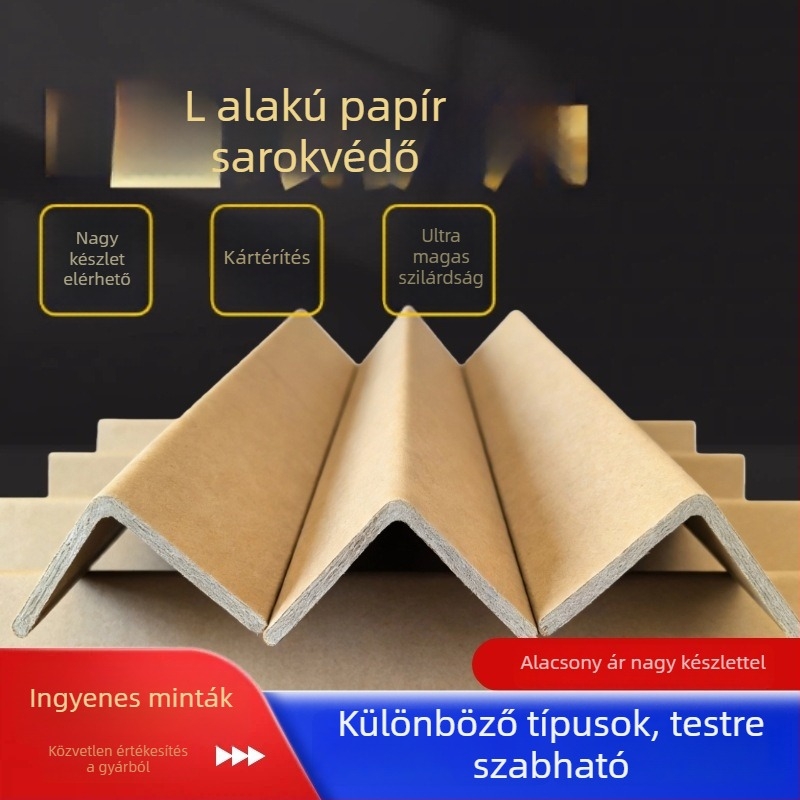 Maohai L-típusú papírsarokvédő, Kraft papír és csőpapír anyagból, testreszabható specifikáció
