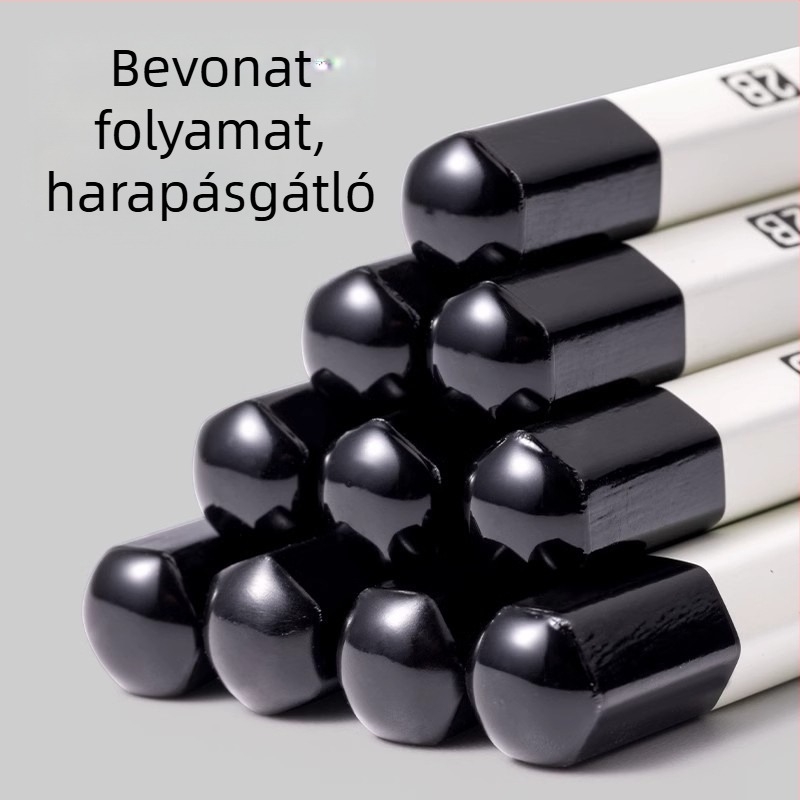 Gravírozott fehér fa ceruza általános iskolások számára, első és második osztályosoknak, testreszabható HB/2B ceruza