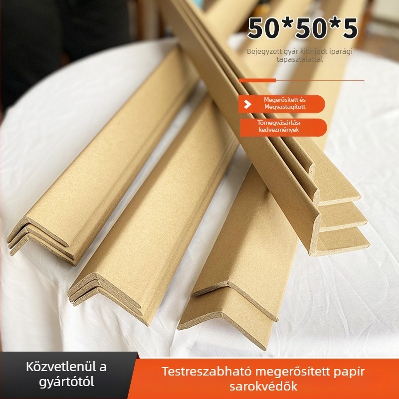 L alakú kraft papír sarokvédő, 50×50×5 mm, csomagoláshoz