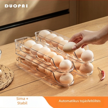 Multi-pai minimalist műanyag tojás-tároló doboz hűtőhöz