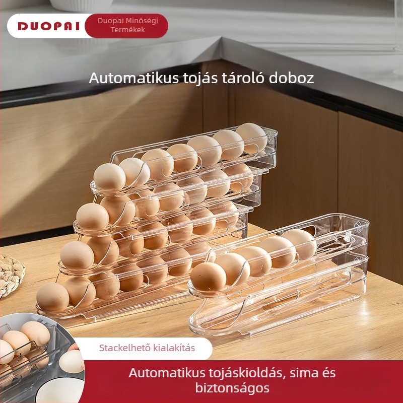 Multi-pai minimalist műanyag tojás-tároló doboz hűtőhöz