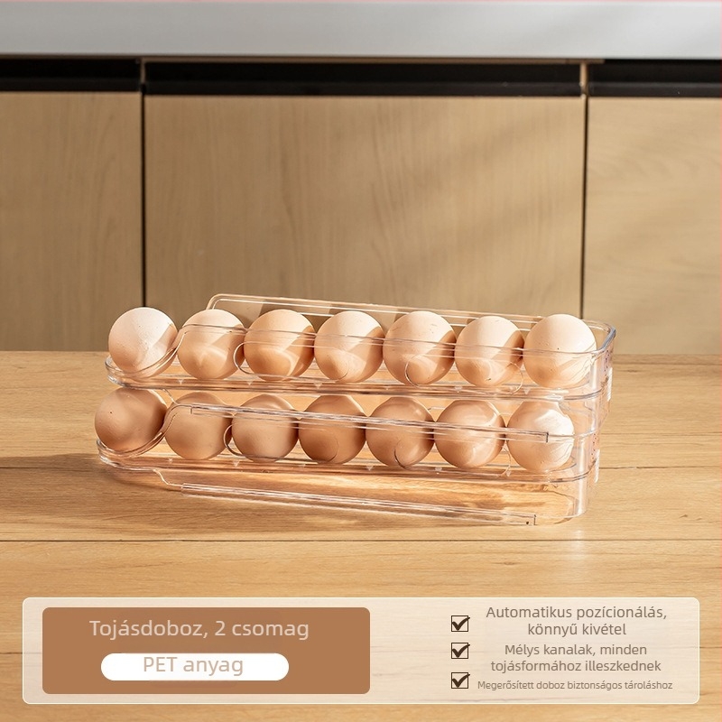 Multi-pai minimalist műanyag tojás-tároló doboz hűtőhöz