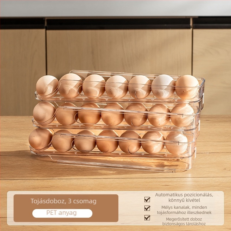 Multi-pai minimalist műanyag tojás-tároló doboz hűtőhöz
