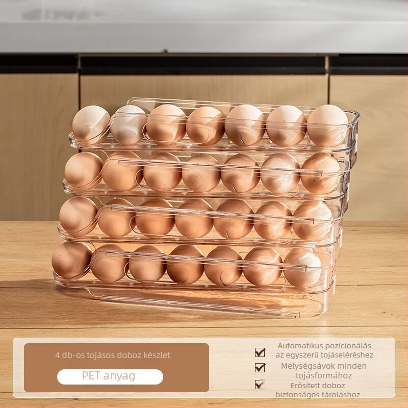 Multi-pai minimalist műanyag tojás-tároló doboz hűtőhöz