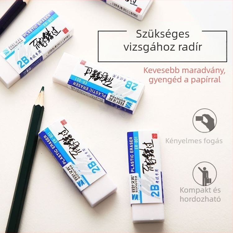 Double Leaf 801 radír, PVC műanyag, cartoon stílus, törlésre