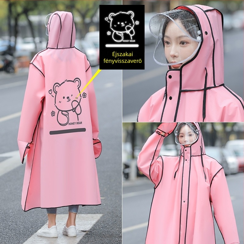 Egyrészes EVA esőköpeny felnőtteknek, motorkerékpár/elektromos autóhoz, testreszabható