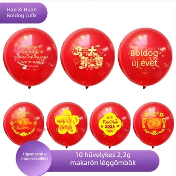 Happy latex kerek balonok — logónyomtatás nem lehetséges