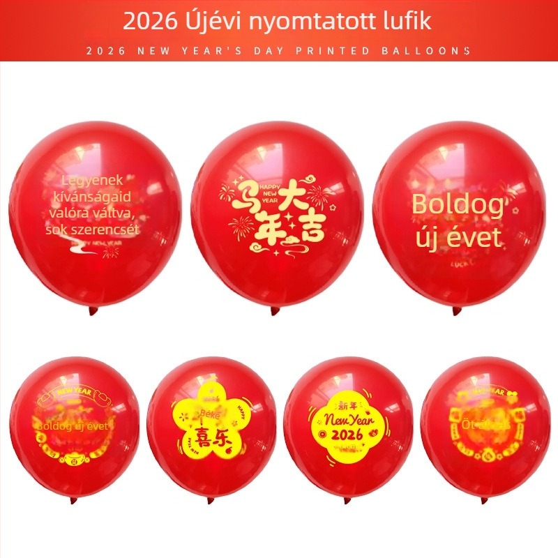 Happy latex kerek balonok — logónyomtatás nem lehetséges