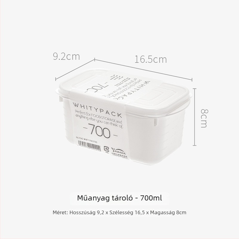 Mikrohullámú sütőhöz ebédes doboz, négyszögletes, PP, 800–1000 ml