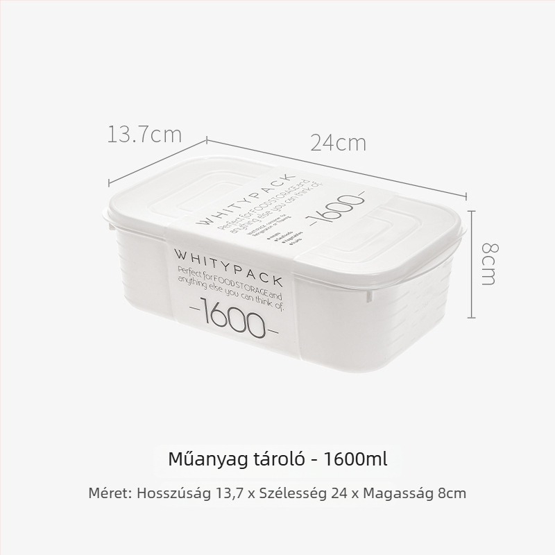 Mikrohullámú sütőhöz ebédes doboz, négyszögletes, PP, 800–1000 ml