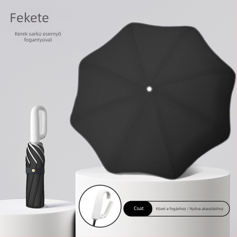 Gyerekeknek szánt automata nyitású esernyő, 8 bordás keret, hosszú nyél, UPF 50+ iskolai használatra