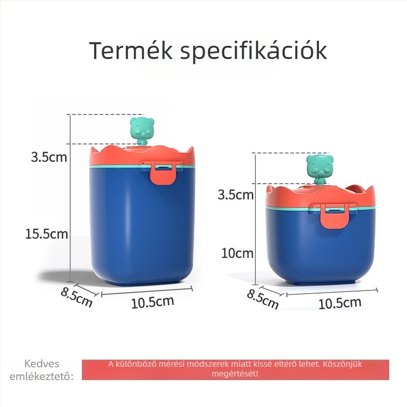 Mobiko Hordozható Tejpor Tároló Doboz 22001250601, Zárt Tároló Doboz Bébinek Snackekhez, 0–3 Éves, Licencelt Magáncímke