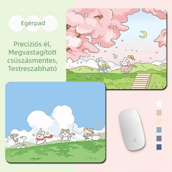 Kis méretű egérpad lányoknak, csuklótámasz, irodai használathoz és a billentyűzethez, aranyos Instagram-stílusban.