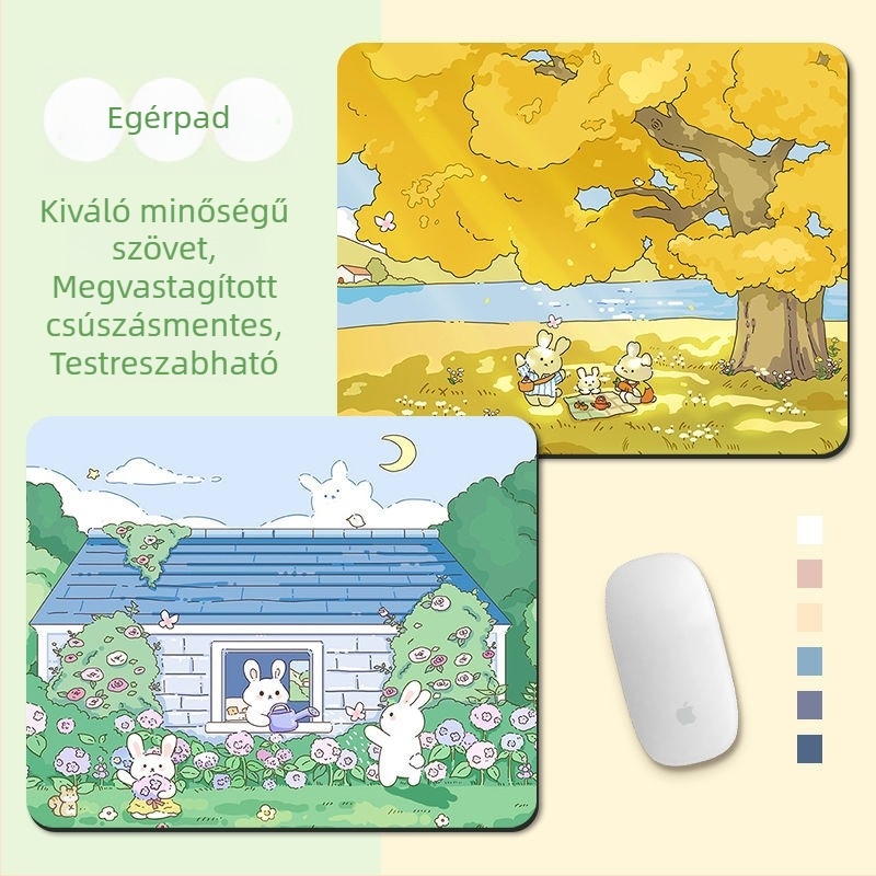 Kis méretű egérpad lányoknak, csuklótámasz, irodai használathoz és a billentyűzethez, aranyos Instagram-stílusban.