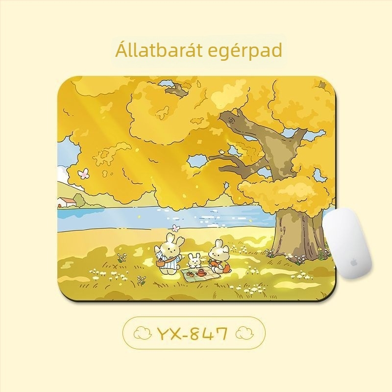 Kis méretű egérpad lányoknak, csuklótámasz, irodai használathoz és a billentyűzethez, aranyos Instagram-stílusban.