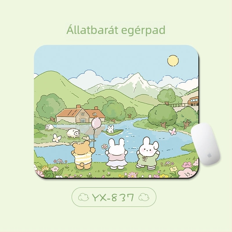 Kis méretű egérpad lányoknak, csuklótámasz, irodai használathoz és a billentyűzethez, aranyos Instagram-stílusban.
