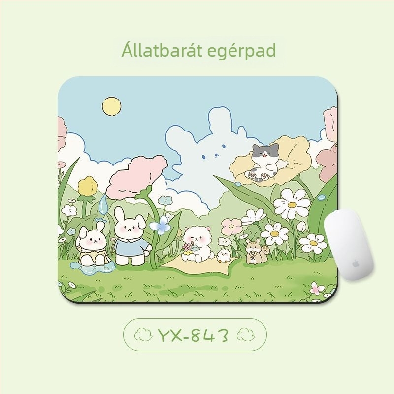 Kis méretű egérpad lányoknak, csuklótámasz, irodai használathoz és a billentyűzethez, aranyos Instagram-stílusban.