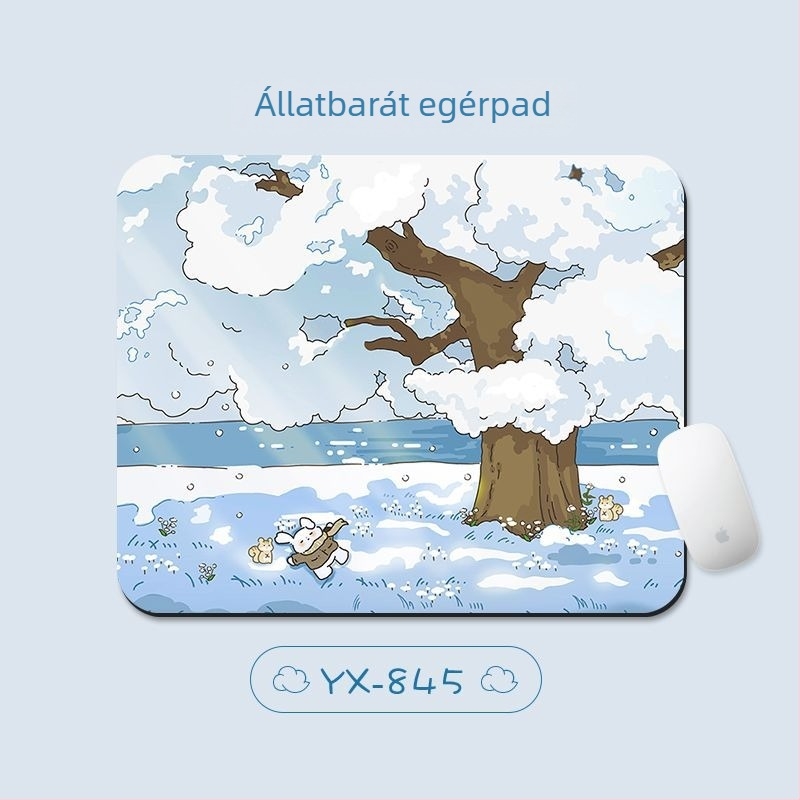 Kis méretű egérpad lányoknak, csuklótámasz, irodai használathoz és a billentyűzethez, aranyos Instagram-stílusban.