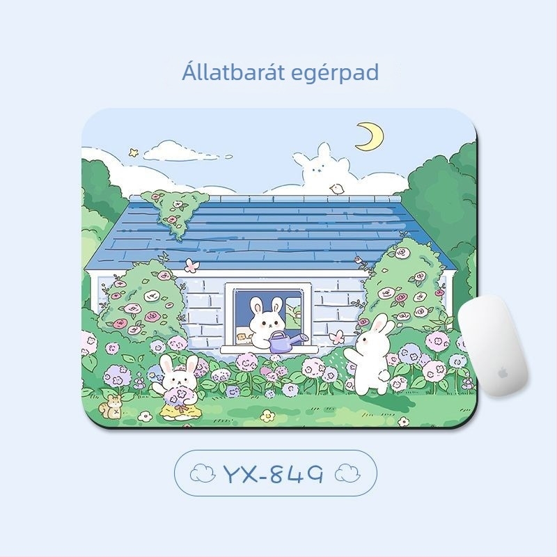 Kis méretű egérpad lányoknak, csuklótámasz, irodai használathoz és a billentyűzethez, aranyos Instagram-stílusban.